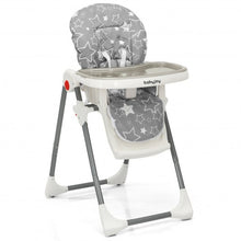 Load image into Gallery viewer, Folding Baby High Dining Chair with 6-Level Height Adjustment-Gray