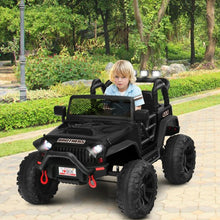 Load image into Gallery viewer, 12V Kids Ride On Truck RC Motorized Car with Spring Suspension and MP3 -Black