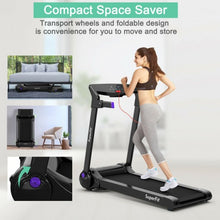 Load image into Gallery viewer, 3HP Folding Electric Treadmill Running Machine with Bluetooth Speaker-Purple