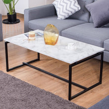 Load image into Gallery viewer, Accent Modern Coffee Tea Table for Living Room with Metal Frame-White