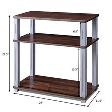 Load image into Gallery viewer, 3-Tier TV Media Stand Component Console Multipurpose Shelf Display-Walnut