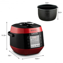 Load image into Gallery viewer, 12-in-1 Multi-use Programmable Electric Pressure Cooker Non-stick Pot-Red
