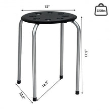 Load image into Gallery viewer, Set of 6 Portable Plastic Stack Stools -Gray