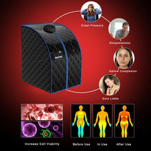 Load image into Gallery viewer, Portable Personal Far Infrared Sauna with Heating Foot Pad and Chair-Black