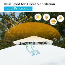 Load image into Gallery viewer, 2-Tier 10' x 10' Patio Gazebo Canopy Tent w/ Side Walls