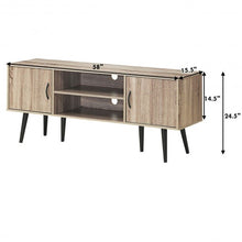 Load image into Gallery viewer, TV Stand w/ 2 Storage Cabinets 2 Open Shelves