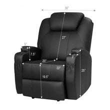 Load image into Gallery viewer, Electric Lift Power Recliner Heated Vibration Massage Chair-Black