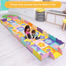 Load image into Gallery viewer, 75 Pieces Baby Foam Interlocking Play Mat with Fence with Detachable Numbers