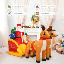 Load image into Gallery viewer, 6 ft Waterproof Outdoor Inflatable Santa Double Deer with Sled