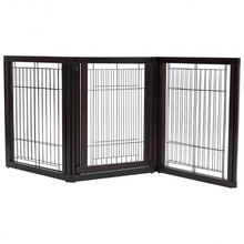 Load image into Gallery viewer, 24" x 30" Folding Solid Wooden 6 Panel Freestanding Pet Playpen