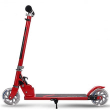 Load image into Gallery viewer, Folding Aluminum Kids Kick Scooter with LED Lights-Red