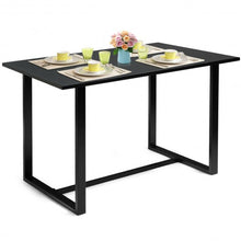 Load image into Gallery viewer, Computer Desk with Bamboo Top & Metal Frame-Black Desk