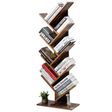 Load image into Gallery viewer, 8-Tier Free Standing Tree Bookshelf-Coffee
