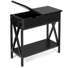 Load image into Gallery viewer, Flip Top End Table Sofa Side Console Table-Black