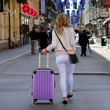Load image into Gallery viewer, GLOBALWAY 20" ABS Carry On Luggage Travel Bag Trolley Suitcase 8 color-Purple
