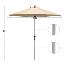 Load image into Gallery viewer, 9' Patio Outdoor Market Umbrella with Aluminum Pole-Beige