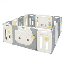 Load image into Gallery viewer, 14-Panel Foldable Baby Playpen Safety Yard with Storage Bag