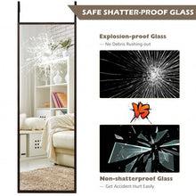 Load image into Gallery viewer, Full Length Metal Door Mirror with Adjustable Hook-Coffee