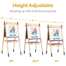 Load image into Gallery viewer, All-in-One Wooden Height Adjustable Kid's Art Easel