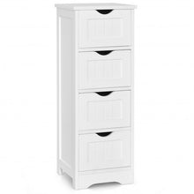 Load image into Gallery viewer, Bathroom Wooden Free Standing Storage Side Floor Cabinet Organizer-White