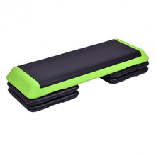 Load image into Gallery viewer, 43" Height Adjustable Fitness Aerobic Step with Risers-Green