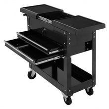 Load image into Gallery viewer, Rolling Mechanics Tool Cart Slide Top Utility Storage Cabinet Organizer 2 Drawer