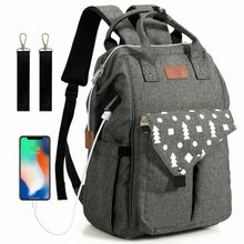 Load image into Gallery viewer, Waterproof Large Diaper Bag Backpack w/ USB Charging