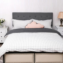 Load image into Gallery viewer, Height Adjustable Tufted Linen Fabric Upholstered Queen/Full Size Headboard-Gray