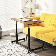 Load image into Gallery viewer, Height Adjustable Computer Desk Sit to Stand Rolling Notebook Table -Brown