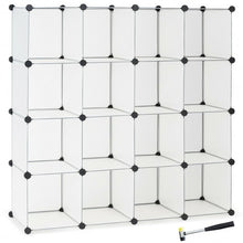 Load image into Gallery viewer, 16 Plastic Cube Storage Organizer-White