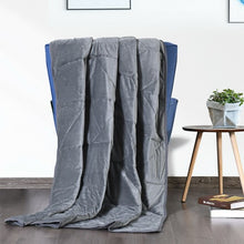 Load image into Gallery viewer, 20 lbs Crystal Velvet Fabric Weighted Blanket with Glass Beads