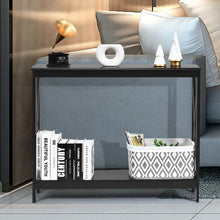 Load image into Gallery viewer, 2-Tier Console X-Design Sofa Side Accent Table-Black