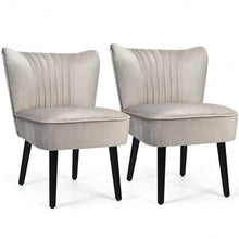 Load image into Gallery viewer, Set of 2 Armless Upholstered Leisure Accent Chair-Brown