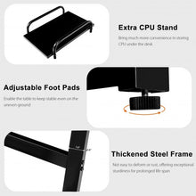 Load image into Gallery viewer, 79" U-Shaped Computer Desk with CPU Stand for Home Office -Black