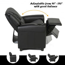Load image into Gallery viewer, Kids Recliner Armchair Sofa-Black
