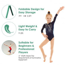 Load image into Gallery viewer, 7' Sectional Gymnastics Floor Balance Beam-Green