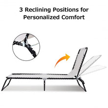 Load image into Gallery viewer, Foldable Camping Patio Chaise Lounge Chair-Gray