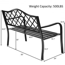 Load image into Gallery viewer, 50" Patio Garden Bench Loveseats