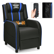 Load image into Gallery viewer, Massage Racing Gaming Single Recliner Chair-Blue