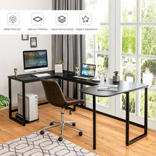 Load image into Gallery viewer, 79" U-Shaped Computer Desk with CPU Stand for Home Office -Black