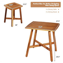 Load image into Gallery viewer, 5PCS Acacia Patio Dining Set