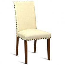Load image into Gallery viewer, Set of 2 High Back Armless Fabric Dining Chairs