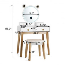 Load image into Gallery viewer, Vanity Table Touch Screen Dimming Mirror W/Bluetooth Speakers