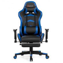 Load image into Gallery viewer, Massage Gaming Chair with Footrest-Blue