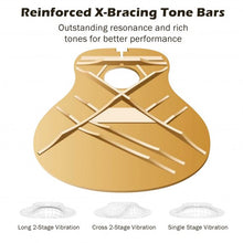 Load image into Gallery viewer, 40" Full Size Cutaway Acoustic Guitar Starter Guitarra Bundle Kit -Coffee