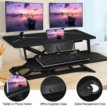 Load image into Gallery viewer, Electric Height Adjustable Standing Desk Coverter