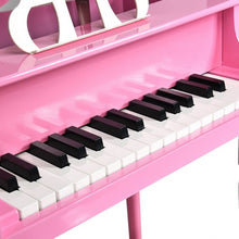 Load image into Gallery viewer, 30-Key Wood Toy Kids Grand Piano with Bench & Music Rack-Pink
