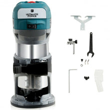 Load image into Gallery viewer, 1.25HP Palm Router Kit Variable Speed Woodworking with Dusthood