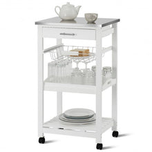 Load image into Gallery viewer, Rolling Kitchen Trolley Storage Basket And Drawers Cart
