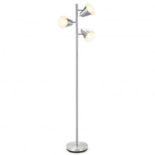 Load image into Gallery viewer, 64" 3-Light LED Floor Lamp Reading Light for Living Room Bedroom-Silver